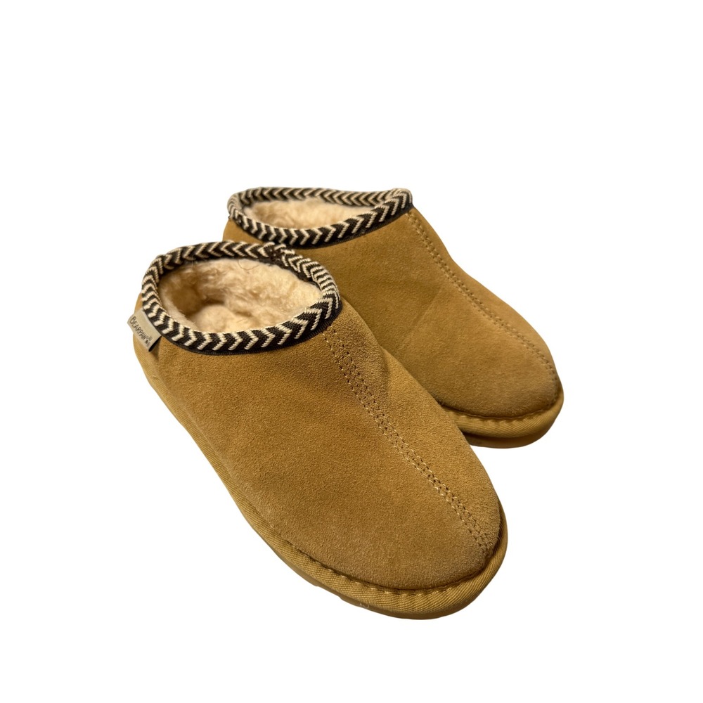 NWOT BEARPAW Tabitha Youth Iced Coffee SZ 2 Kid Slipper Lightweight Light Brown